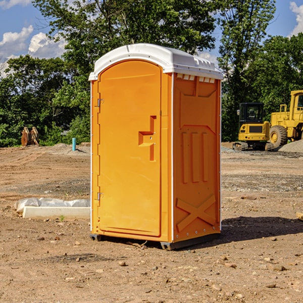 how often are the porta potties cleaned and serviced during a rental period in Elsmere